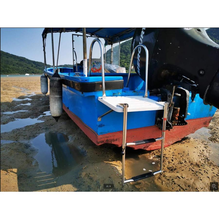ボート用 梯子 2ステップ 折りたたみ可能 ボートラダー ボート用 梯子 2ステップ 折りたたみ可能 ボートラダー