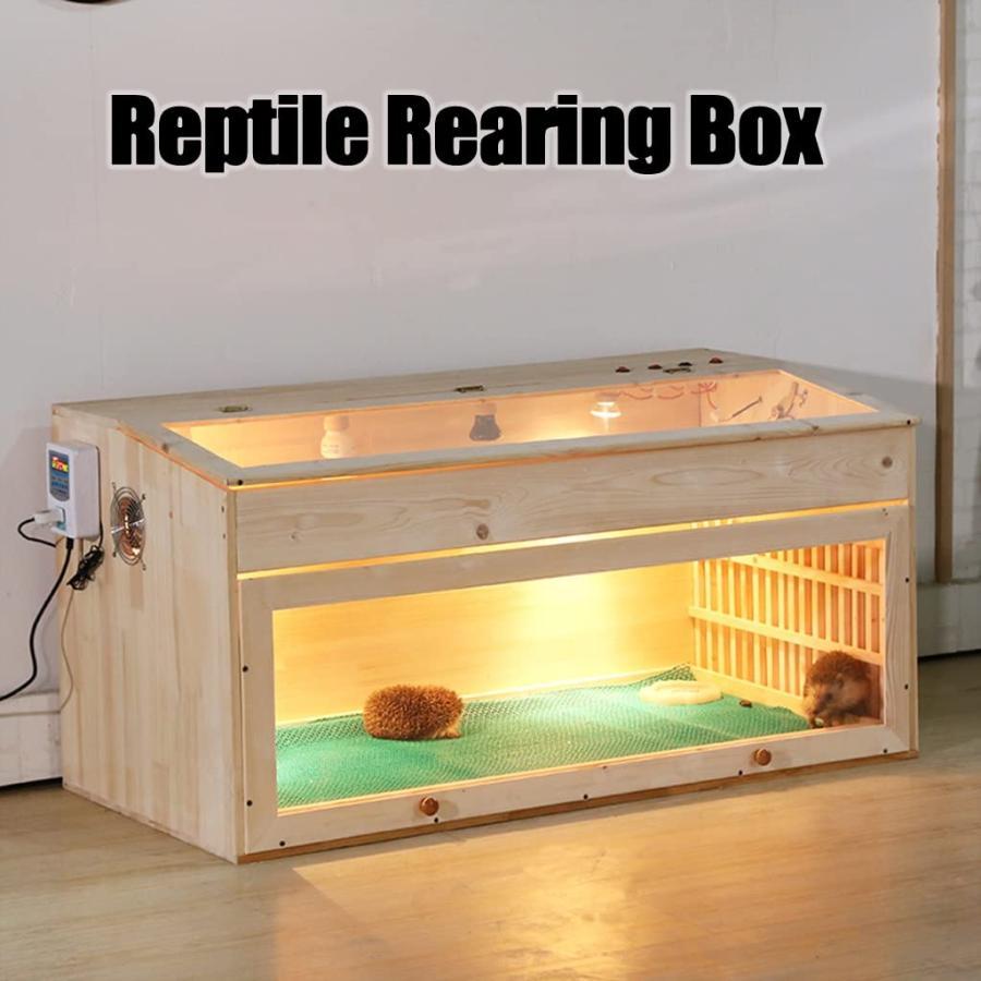 爬虫類の別荘、ペットショップ時計パノラマガラス木箱ビバリウム亀リクガメヤモリヘビテラリウム (Size : 80x40x40cm) 7×11 8×11 8in
