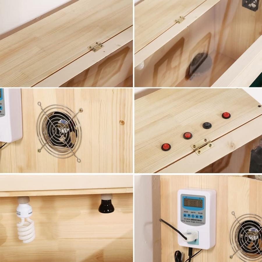 爬虫類の別荘、ペットショップ時計パノラマガラス木箱ビバリウム亀リクガメヤモリヘビテラリウム (Size : 80x40x40cm) 7×11 8×11 8in