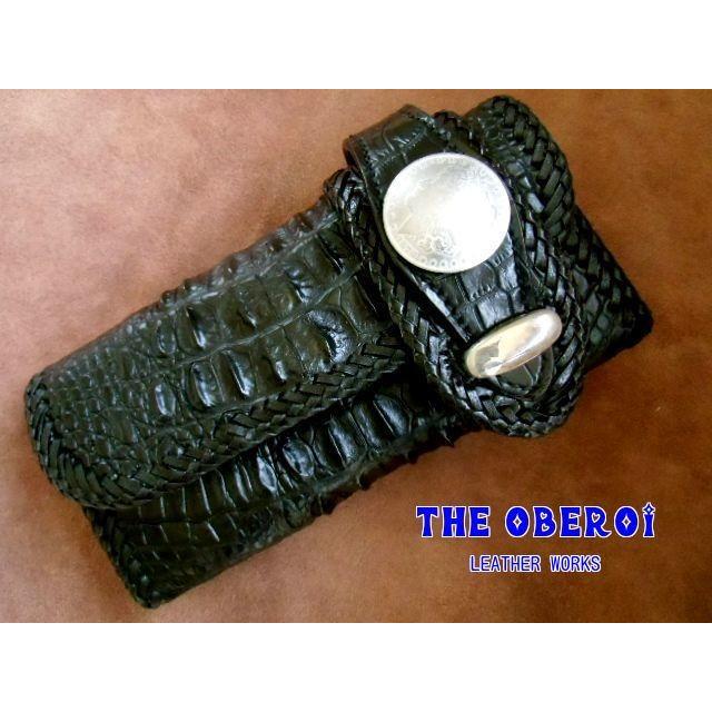 50 Off クロコダイルホーンバック背鱗板一枚革にて製作 3つ折長財布 ブラック ３つ折長財布 バイカーズウォレット ホーンバック シャム ウォレット クロコダイル ワニ革 三つ折り ブラック 長財布 レザー 財布 財布 Rankinengineering Com