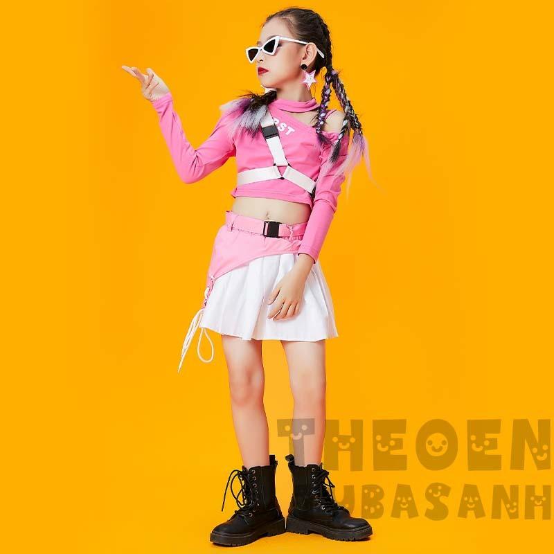 別倉庫からの配送 ダンス 衣装 韓国 キッズ チアガール ガールズ ピンク 可愛い トップス 白 スカート セットアップ ジャズダンス ヒップホップ 応援団 Hiphop Aynaelda Com