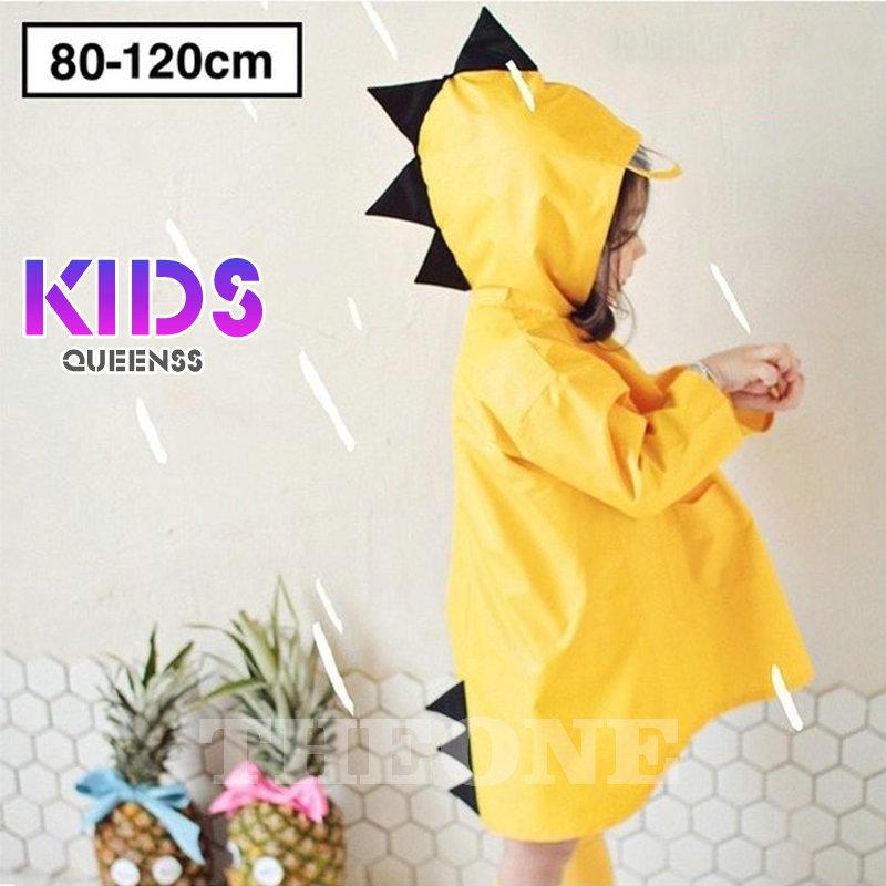 レインコート キッズ おしゃれ 女の子 男の子 80 90 100 110 1 雨具 かっぱ ダイナソー 恐竜 カッパ