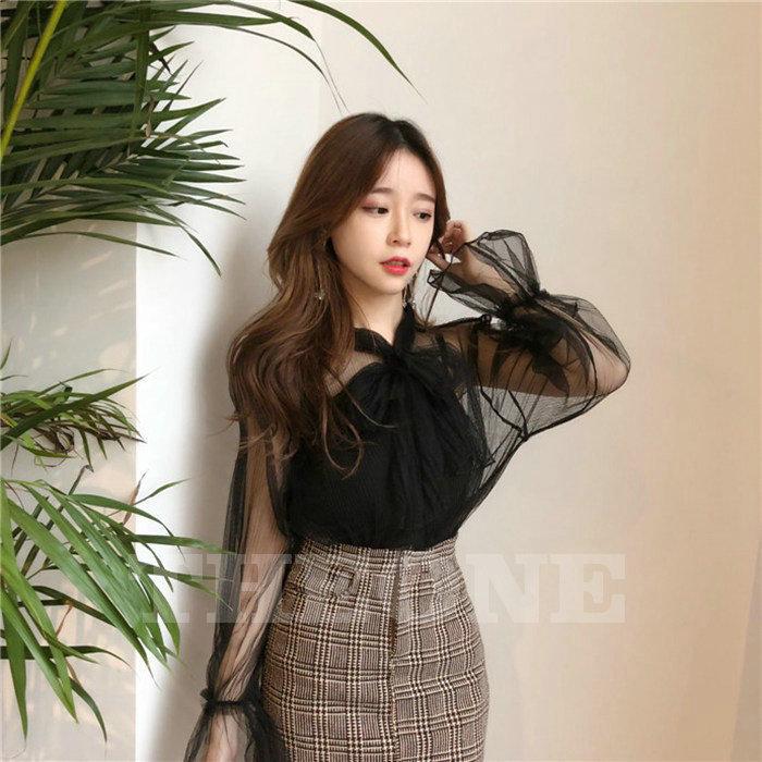 シースルーレーストップス レーストップス チュールレース レース