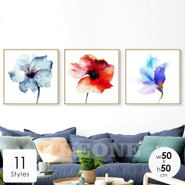 インテリア 壁掛け 壁絵 アートパネル アートボード リビング 寝室 ダイニング 花 水彩画 ブラック ホワイト ゴールド 木目 ブルー レッドおしゃれ
