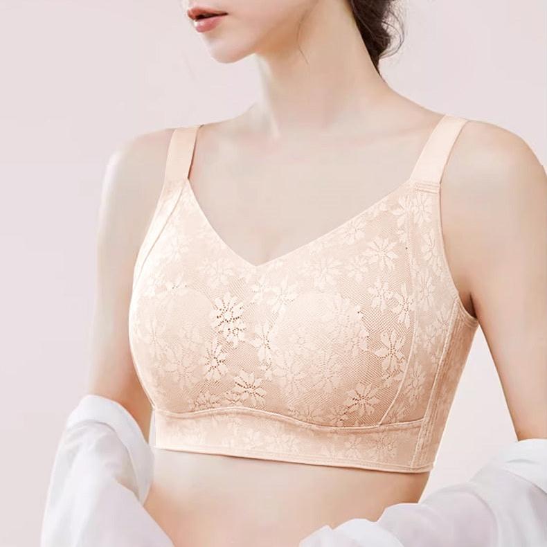 Veimia VEIMIAシームレスブラ 小さく見せるブラ 夏用 通気 超薄