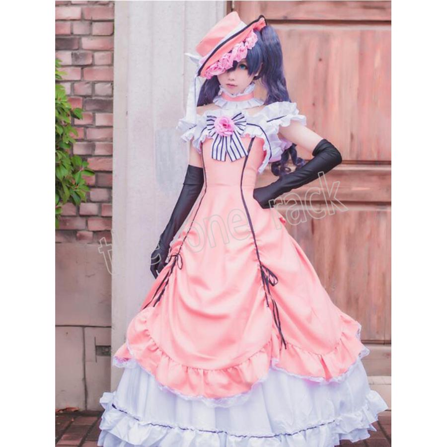 黒執事 シエル 駒鳥 ドレス＋ウィッグ＋ワイヤーパニエ コスプレ 衣装 