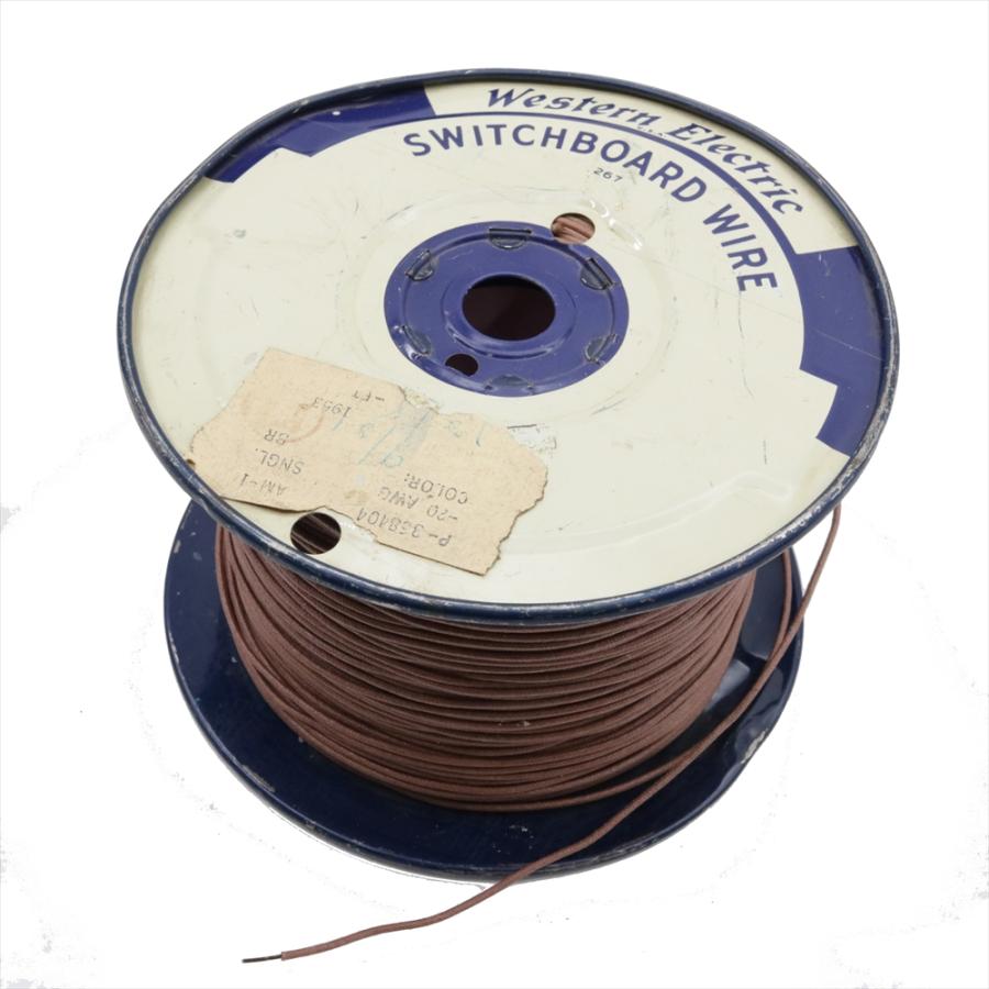 Western Electric 20AWG 単線 ブラックエナメル ビンテージ Brown