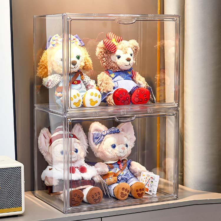♥最終値下げ♥ぬいぐるみ Disney ディズニー 収納ケース付き 2個セット ぬいぐるみ収納ケース シューズボックス 透明