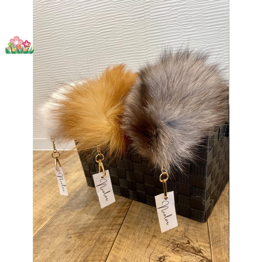 フォックス テール きつね しっぽ キーホルダー 狐 尻尾 全長40cm