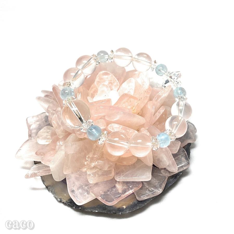 theory xyz ローズクォーツ ブレスレット 甲府製(極上) 母 娘(S