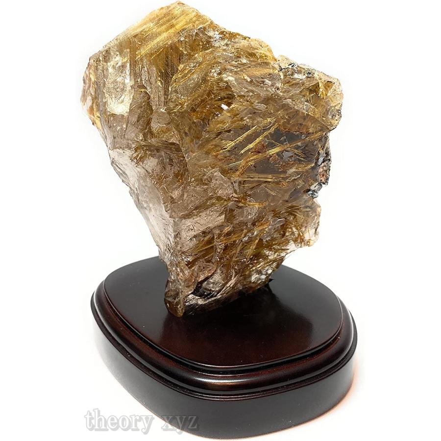 theory xyz ルチルクォーツ 置物 母岩(結晶)入り ゴールドルチル 原石