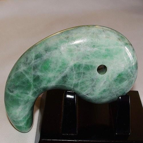theory xyz 糸魚川翡翠 勾玉 91mm 特大 極上級 ひすい 甲府製 秋光作