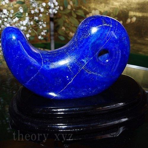 theory xyz ラピスラズリ 宝石鑑別書付 勾玉 13cm 置物 極上品 theory xyz ラピスラズリ 宝石鑑別書付 勾玉 13cm 置物 極上品