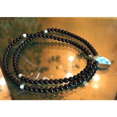 theory xyz 糸魚川翡翠勾玉 念珠ネックレス 108トルマリン 数珠