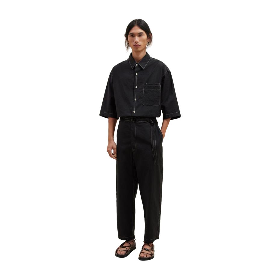 LEMAIRE 正規取扱店 BELTED CARROT PANTS BLACK (ルメール) : THE PARK 