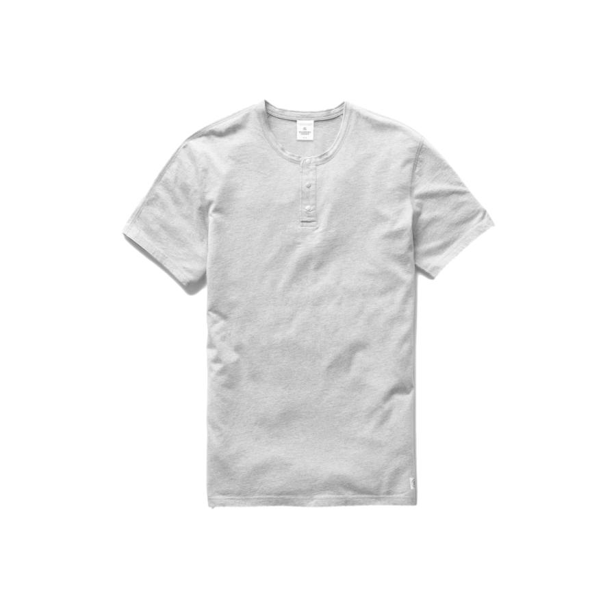 正規取扱店 REIGNING CHAMP SHORT SLEEVE HENRY T-SHIRT 半袖ヘンリーネックカットソー RC-1073 H.GREY (レイニングチャンプ)｜thepark