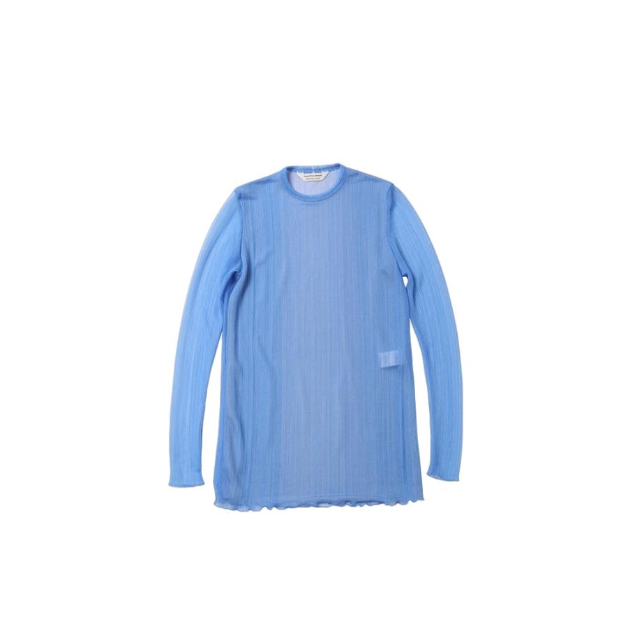 beautiful people ビューティフルピープル ユニセックス シアークレープジャージーロングスリーブトップ blue