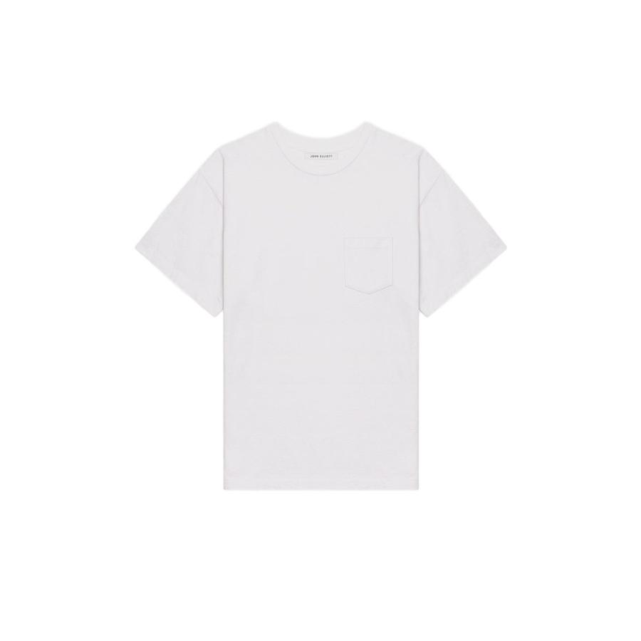 JOHN ELLIOTT ジョンエリオット メンズ LUCKY POCKET TEE WHITE｜thepark