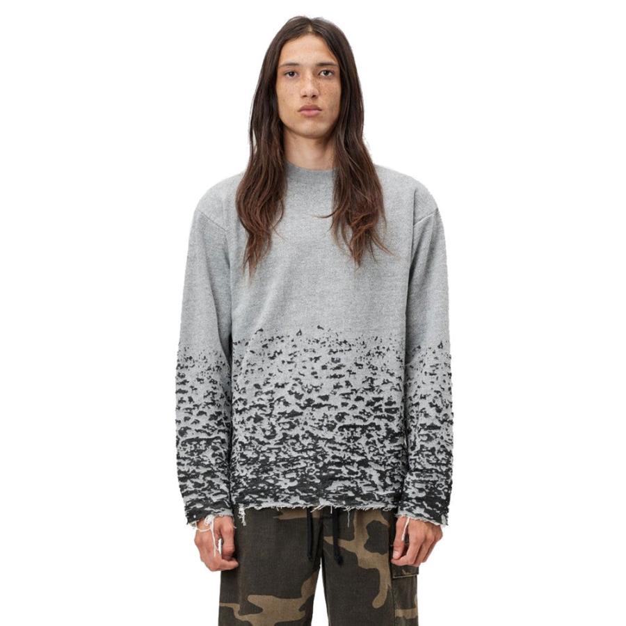 JOHN ELLIOTT ジョンエリオット メンズ BURN OUT MOCK NECK GRAY｜thepark