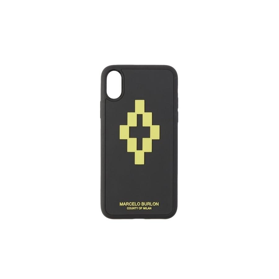 MARCELO BURLON マルセロ ブロン ユニセックス CROSS 3D XS CASE BLACK LEMON｜thepark