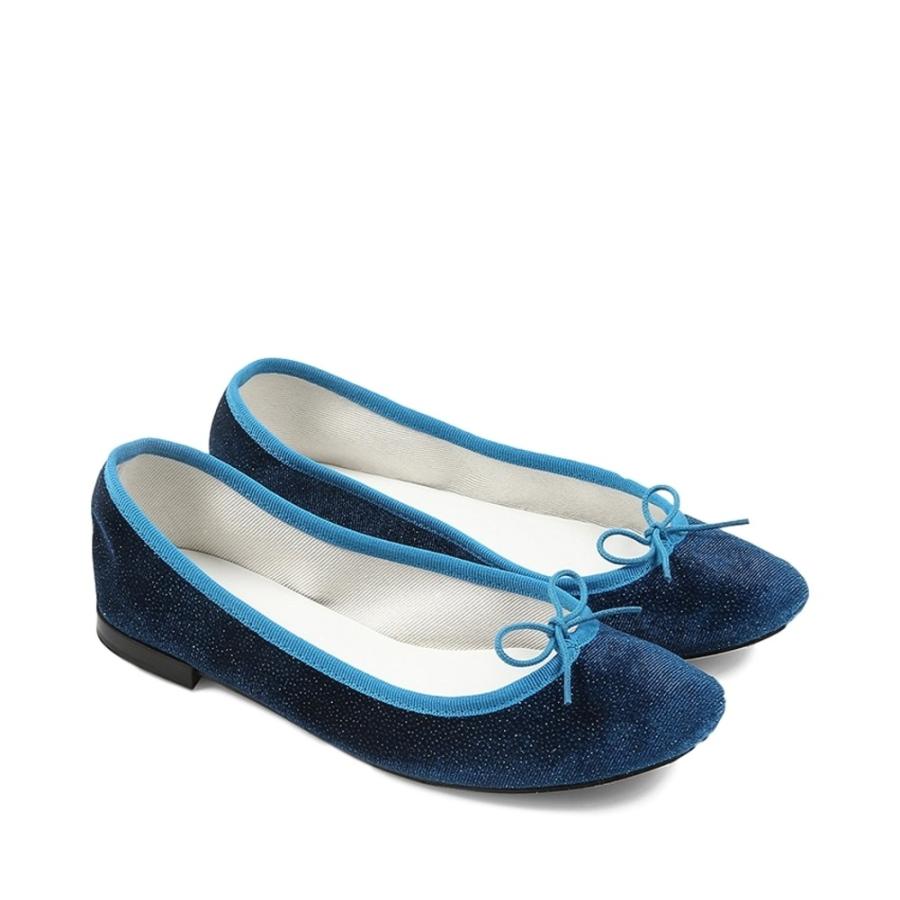 正規取扱店 Repetto Ballerina Cendrillon Velours Glitter Blue レペット サンドリオン Prettyfunnyballoons Com