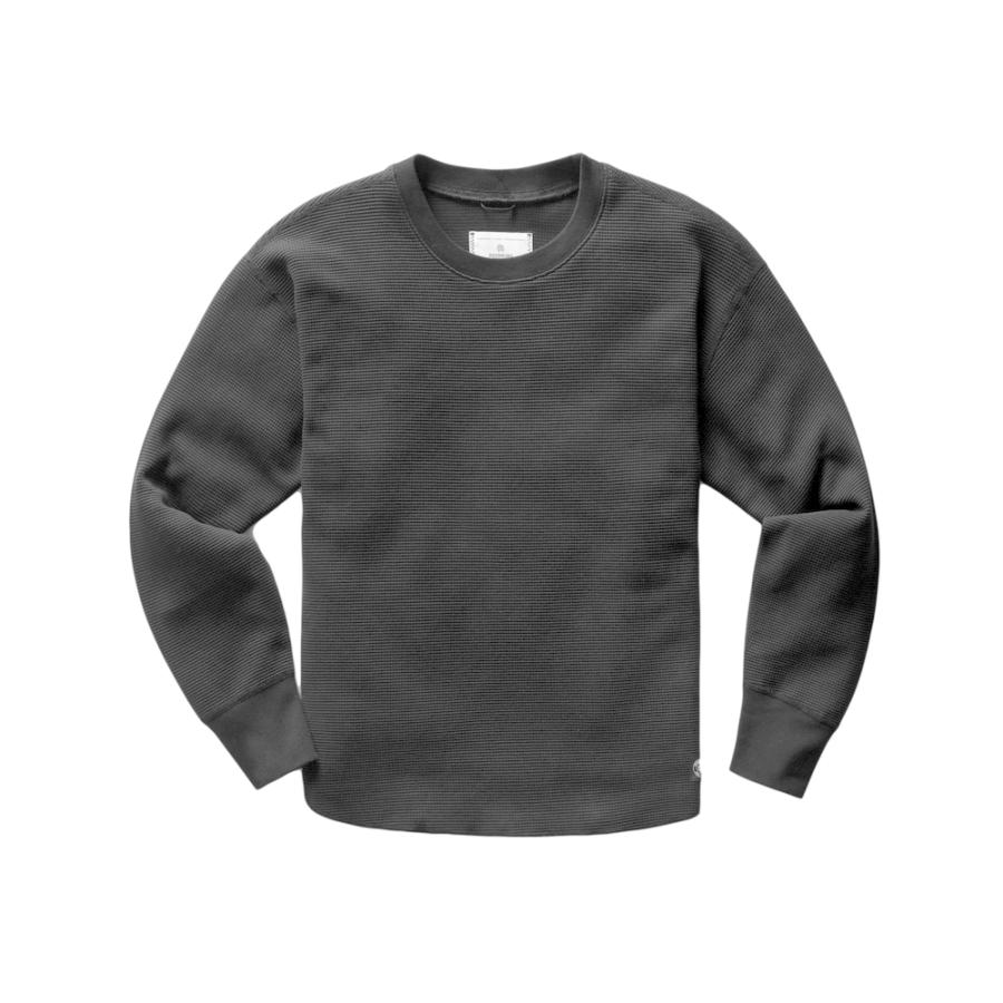 REIGNING CHAMP レイニングチャンプ メンズ FLATBACK THERMAL CREWNECK フットボールクルーネックサーマル RC-2198 BLACK
