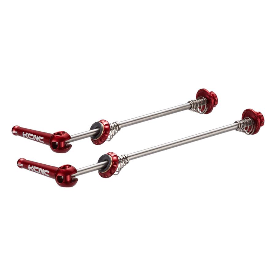 Salsa スキュワー　前後セット　シルバー　クイックレリース KCNC/ケーシーエヌシー SKEWER (スキュワー) レッド クイックリリース