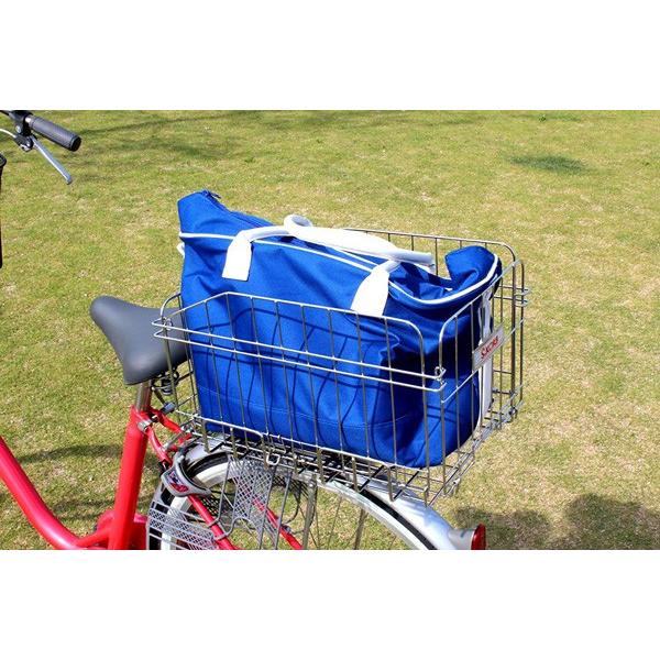センタン工業 ワンタッチ折りたたみ式うしろカゴ ステンレス リア