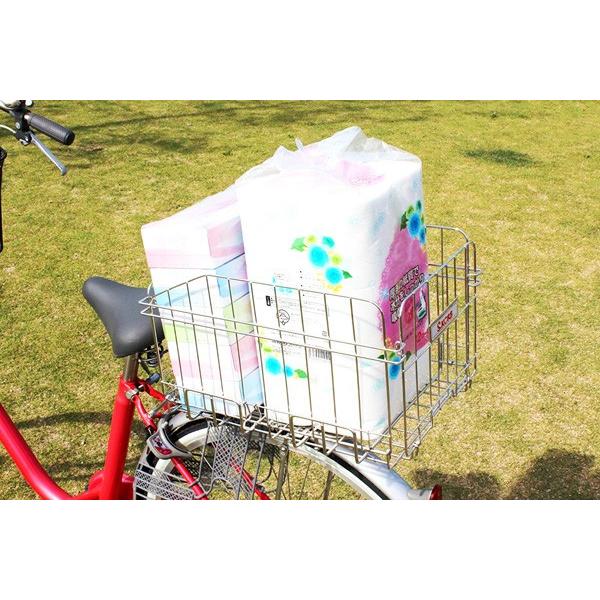 折りたたみ自転車 バスケット付き センタン工業 ワンタッチ折りたたみ式うしろカゴ ステンレス リア