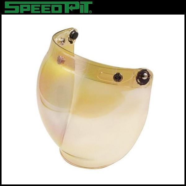 TNK工業　SPEEDPIT JJ2バブルシールド クリアー/ゴールドミラー JJ2 BUBBLE SHIELD ミラー バイク用品｜thepowerful