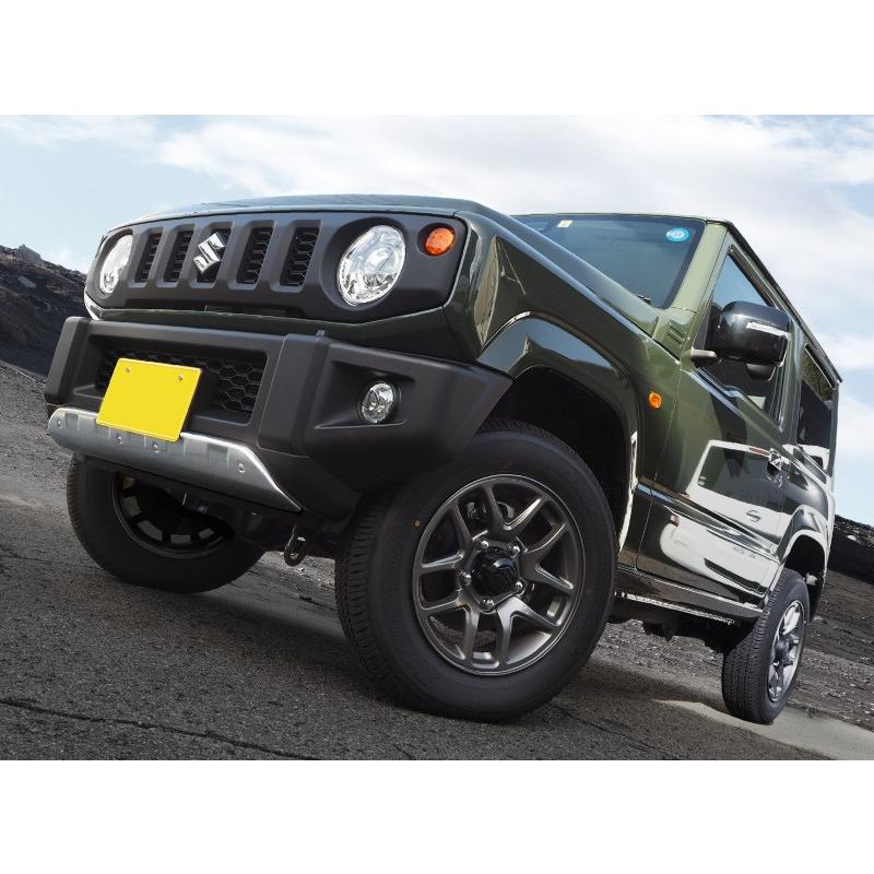 ジムニー Jb64 フロントアンダーカバー 1p 数量は多 シルバーヘアライン 車体保護ゴム付き