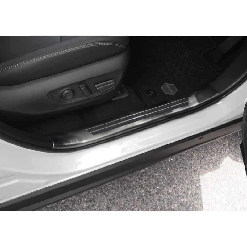 トヨタ RAV4 50系 RAV4 PHV スカッフプレート サイドステップ内側 滑り止め付き 4P 選べる3色 予約 ブラック 外装、ボディパーツ MEKOMEKOトヨタ ハリアー 80系 フォグランプ ガーニッシュ フロントフォグガーニッシュ フロント ランプカバー フロントコーナーラ