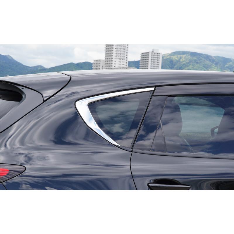 マツダ CX-60 CX60 KH系 アクリルバイザー装着車用 ウィンドウトリム 上側 ガーニッシュ 2P 選べる3色 鏡面 スモークシルバー ブラック鏡面｜thepriz｜13