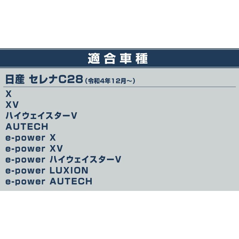 日産 新型セレナ C28 ハーフバッグドア専用 ラゲッジスカッフプレート 上段 2P 選べる2色 予約/ブラック：6月10日頃入荷予定｜thepriz｜18