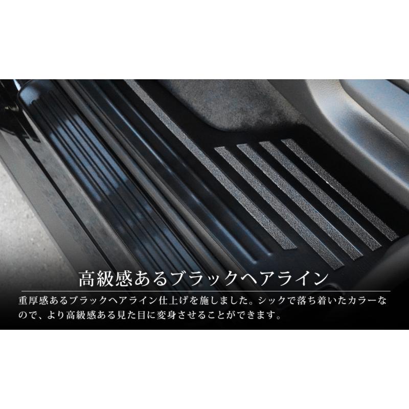 サムライプロデュース サイドステップ内側スカッフプレート4点 ブラックヘアライン サムライプロデュース N-VAN サイドステップ内側