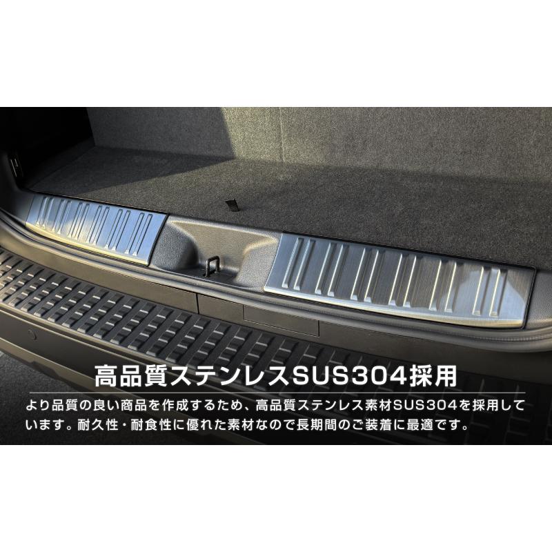 セット割 新型ランドクルーザー ランクル250 7人乗り車専用 サイドステップ内＆外&ラゲッジスカッフ ブラック | サムライプロデュース | 07