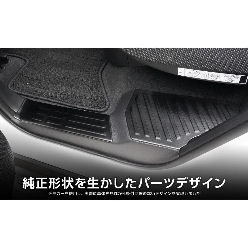 サムライプロデュース サイドステップ内側スカッフプレート4点 ブラックヘアライン サムライプロデュース マツダ CX-60 サイドステップ 内側