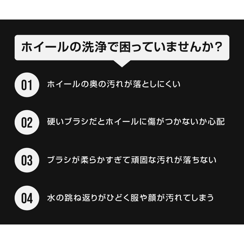 サムライ ホイールブラシ Sサイズ 適度な硬度で汚れを効果的に除去 ロングタイプ 洗車ブラシ タイヤブラシ ハブ用ブラシ キズ防止 | サムライプロデュース | 03