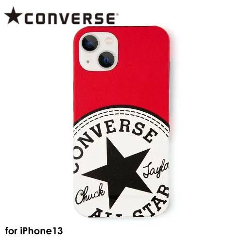 CONVERSE Big Circle Logo PU Leather Back Case RED【iPhone 13