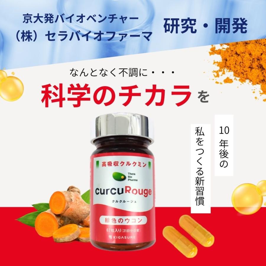 クルクルージュ 高吸収クルクミン サプリメント 62粒入5本（5カ月分