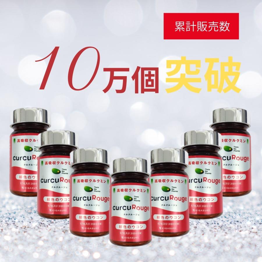 クルクルージュ 高吸収クルクミン サプリメント 62粒入5本（5カ月分