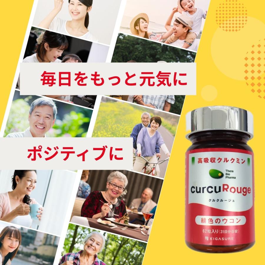 クルクルージュ 高吸収クルクミン サプリメント 62粒入5本（5カ月分