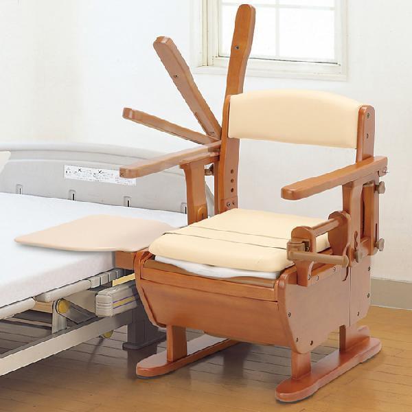 家具調ポータブルトイレ（安寿）セレクトシリーズ 肘掛け跳ね上げ・トランスファーボード付き ワイド幅・ソフト便座タイプ　30%off送料無料（870066.870073）