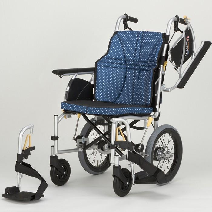 車椅子 日進医療器 軽量 多機能 介助型 NAH-U2W 一押し車いす NAH-U2W(ウルトラ) 車椅子(車いす) 日進医療器製