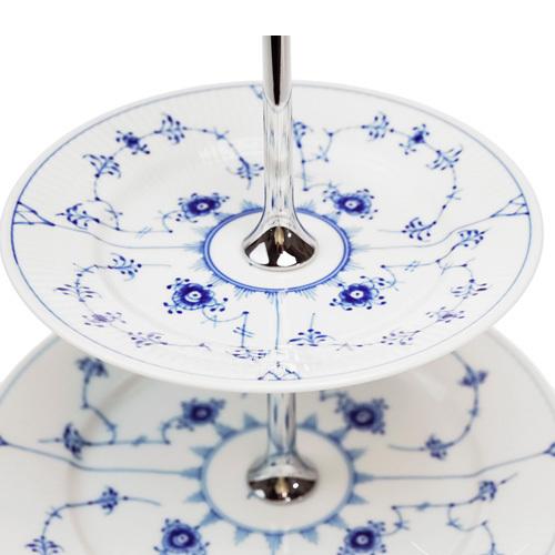 ブルーフルーテッド 食器 ケーキスタンド2段 北欧 プレイン1-101-437