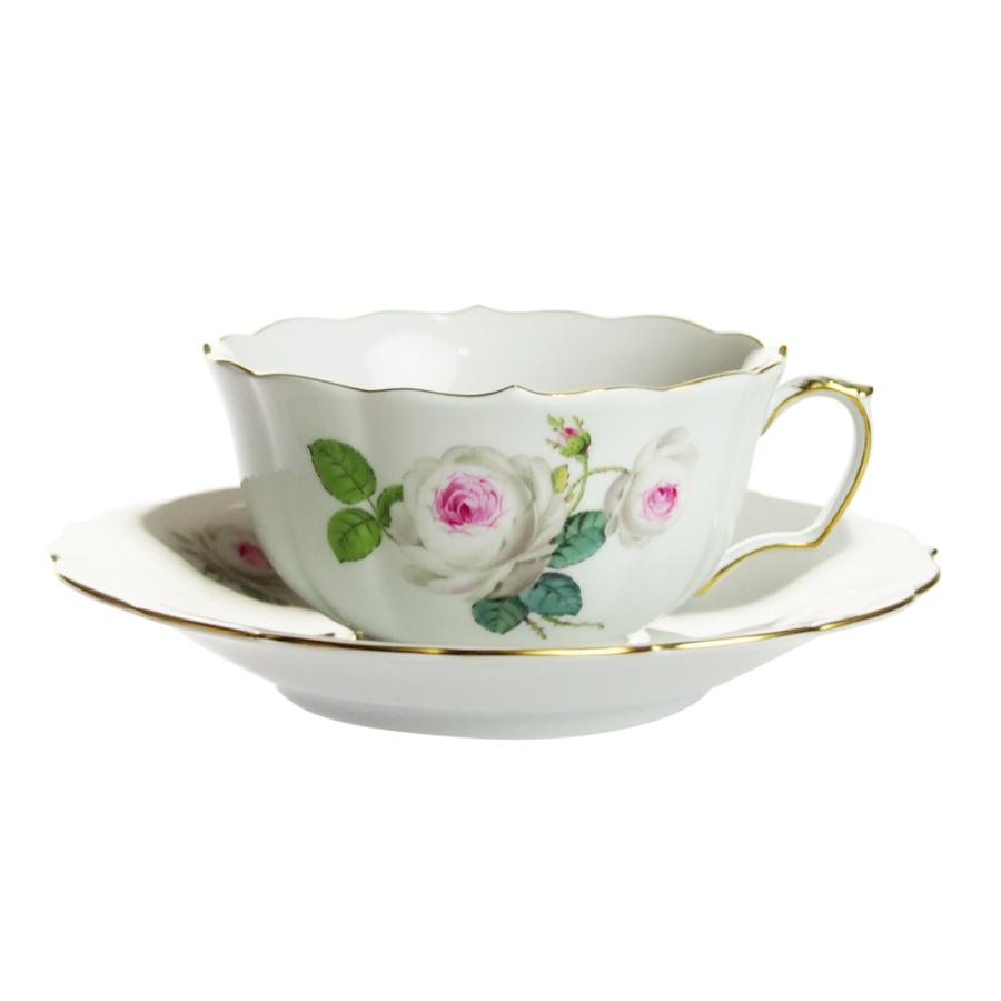 完売 新品 未使用 マイセン ホワイトローズ 白い薔薇 カップ＆ソーサー