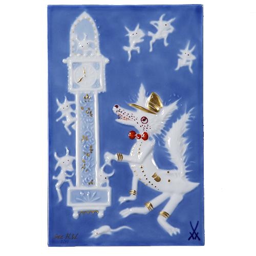マイセン プラーク 陶板 陶画 青のメルヘン 930008/9P334(931735/95N92