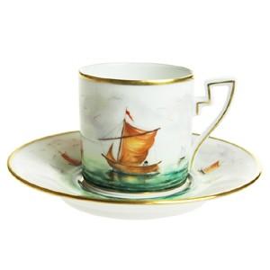 ヘレンド  VIT 誇り高き帆船の航海  コーヒーカップ＆ソーサー 2759
