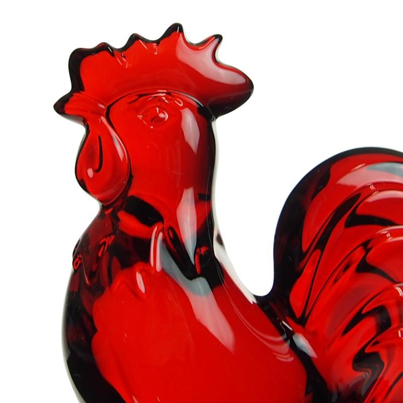 バカラ 2017干支 鶏 酉 限定レッド 赤 2810265 フィギュリン クリスタルガラス製 Baccarat オブジェ動物置物 にわとり