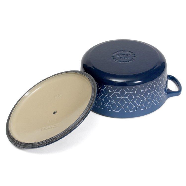 ルクルーゼ ココット ロンド 22cm ブルーインク 濃青 容量3 3ｌ 22hex ホーロー両手鍋 つまみステンレス リッチ通販 通販 Yahoo ショッピング